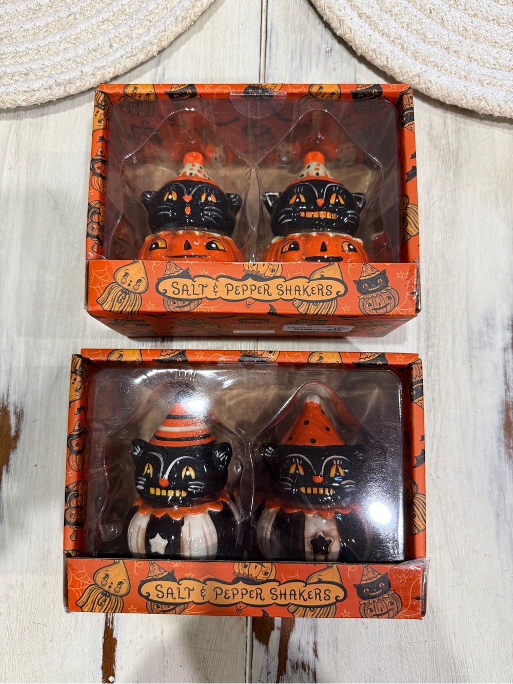 Johanna Parker Halloween Black Cat Salt & Pepper Shacker Set (2 packs)